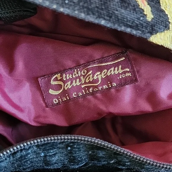 Small Vegan Convertible Boho Tapestry Backpack Sling Bag Purse 11×12.5 - Picture 4 of 7